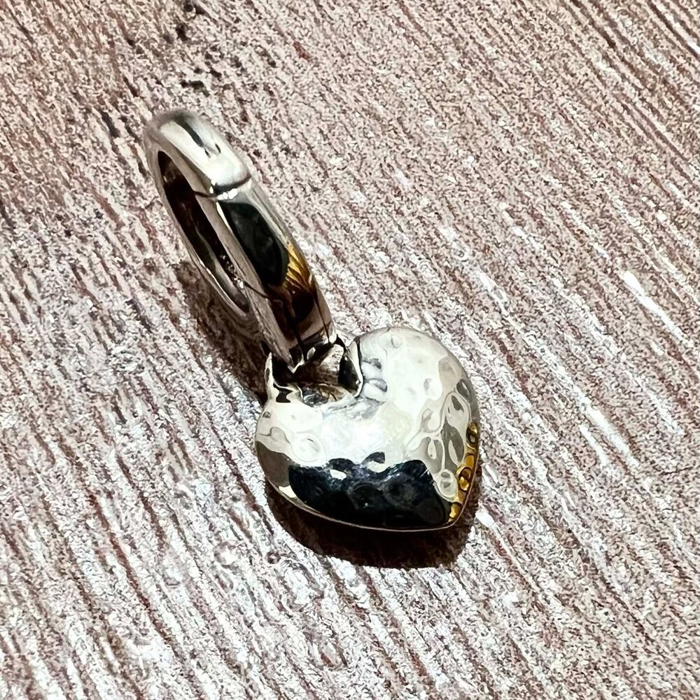 NEW! $495 Ippolita Sterling Silver Diamond Heart Reversible Heart Charm Pendant - Picture 4 of 5